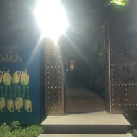 entrance at night at Gaya Restaurant in Odessa