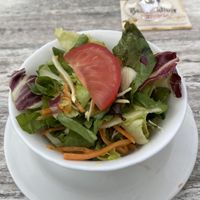 Salad with the schnitzel  at Cafe zur Post in Simmerath