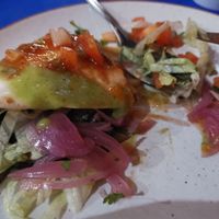 Taco with mushrooms. at El Bigote Mexicano in Lierganes