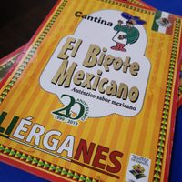 The menu. at El Bigote Mexicano in Lierganes