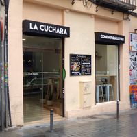 Street view at La Cuchara de Lavapiés in Madrid