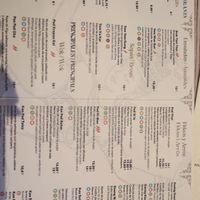Menu at Thai Salou in Salou
