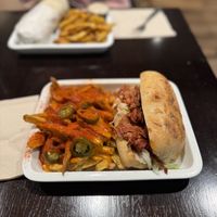 Holy fries and pastrami  at Mauvaise Graine in Angers