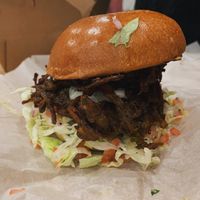 the bhaji burger  at Friends of Food in Leeds