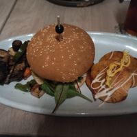 Vegan burger at Zeit & Raum in Nuremberg