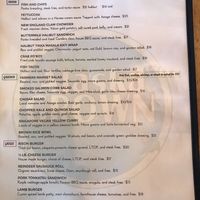 Garden menu in middle at Fresh Catch Cafe in Homer