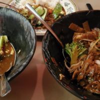 curry and black bean noodles at Restaurant Wong in Quebec