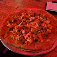 Raw dough stuck on metal    at Café León in Bogota