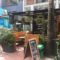 Front of restaurant  at Café León in Bogota