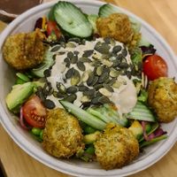 Tasty greens and falafel at Caspars in Aalborg