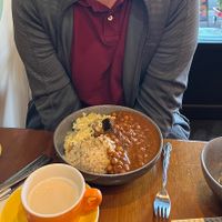 Chickpea curry and rice. Yum!  at 1Two1 Vegan Café in Springwood