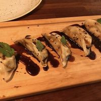 Gyozas  at Blu Bar in Barcelona