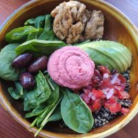 Plant Protein Buddha bowl at Blu Bar in Barcelona