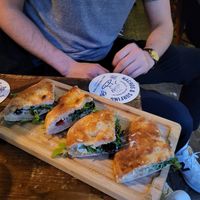 Foccacia tapas dish at Blu Bar in Barcelona