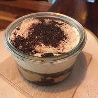 Tiramisu  at Blu Bar in Barcelona