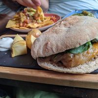 Sandwich & Nachos at Blu Bar in Barcelona