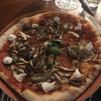 Pizza capricciosa  at Blu Bar in Barcelona