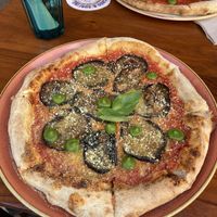 Melazane pizza  at Blu Bar in Barcelona