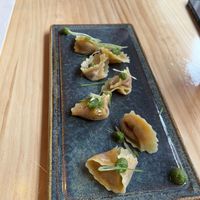 mediterranean gyozas  at Blu Bar in Barcelona