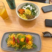 Scramble eggs foccacia   at Blu Bar in Barcelona