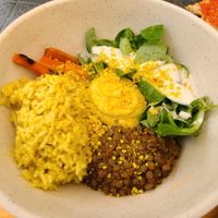 Plant Protein Buddha bowl at Blu Bar in Barcelona