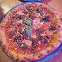 Aubergine pizza  at Blu Bar in Barcelona