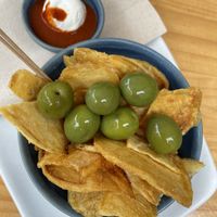 Olives  at Blu Bar in Barcelona