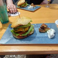 Famous Veggie Burger at Blu Bar in Barcelona