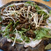 Truffle and mushrooms pizza   at Blu Bar in Barcelona