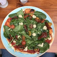 Popeye pizza at Blu Bar in Barcelona