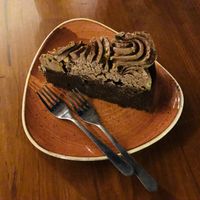 Brownie at Blu Bar in Barcelona