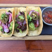 Avocado and black bean tacos at Blu Bar in Barcelona