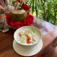 Coco soup at Rafflesia Cafe in Khao Sok