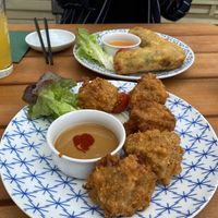 Spring Rolls & Kentucy Fried Seitan at Chay Vegan Kitchen in Nuremberg