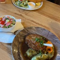 Schnitzel mit Pommes, Haxe mit Knödel  at Chay Vegan Kitchen in Nuremberg