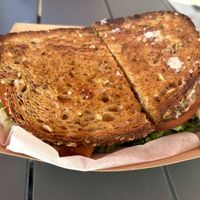 Italian sub- not what I was expecting but delicious !  at Sugar Apple Organic Cafe in Key West
