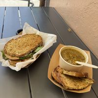 Vegan Italian and soup of the day  at Sugar Apple Organic Cafe in Key West