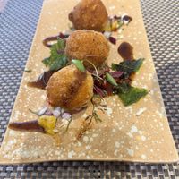 Spicy Thai rice balls  at Giggling Squid in Bishops Stortford