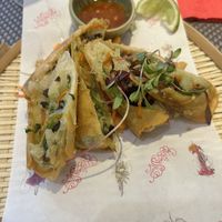 Spring rolls   at Giggling Squid in Bishops Stortford