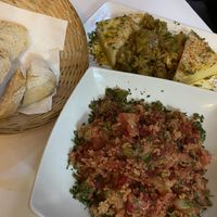 Couscous and polenta with veggies   at La Goma in Granada