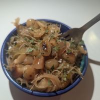 Peanut and tiny noodles at La Goma in Granada