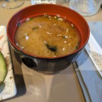 Soupe miso vegan at Café Japonais in Bordeaux