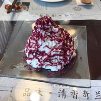 Chinese yam with blueberry jam- so big, couldn't finish it!  at SUHU (Vege Tiger) - Huayuan Building in Beijing