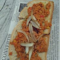 Tosta de soja texturizada at Batoi Cafe Bar in San Vicente Del Raspeig