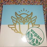 Vegan sticker for verification at Night Owl Cookies in Miami