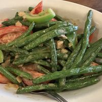 Spicy green beans   at Padmanadi in Edmonton