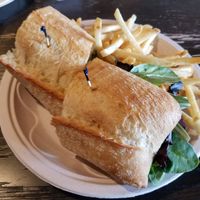 No evil foods chicken salad sandwich...really good and huge! at Inconceivable Cafe in Hendersonville