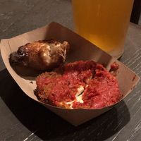 Cheese wheel & drumstick  at Inconceivable Cafe in Hendersonville