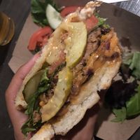 Greta burger at Inconceivable Cafe in Hendersonville