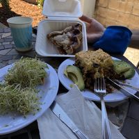 Avocado toast, tamale pie, and apricot pie at Big Basin Cafe in Saratoga
